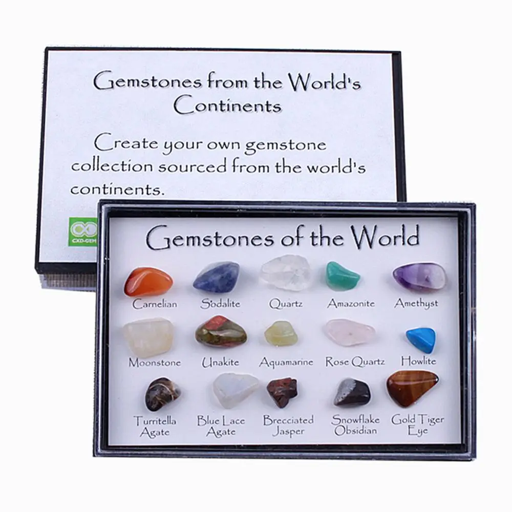 8/12/15PCS 1 Box Gift Raw Gemstones Home Decoration Ore Samples Quartz Crystal Mineral Specimens Minerals Of The World