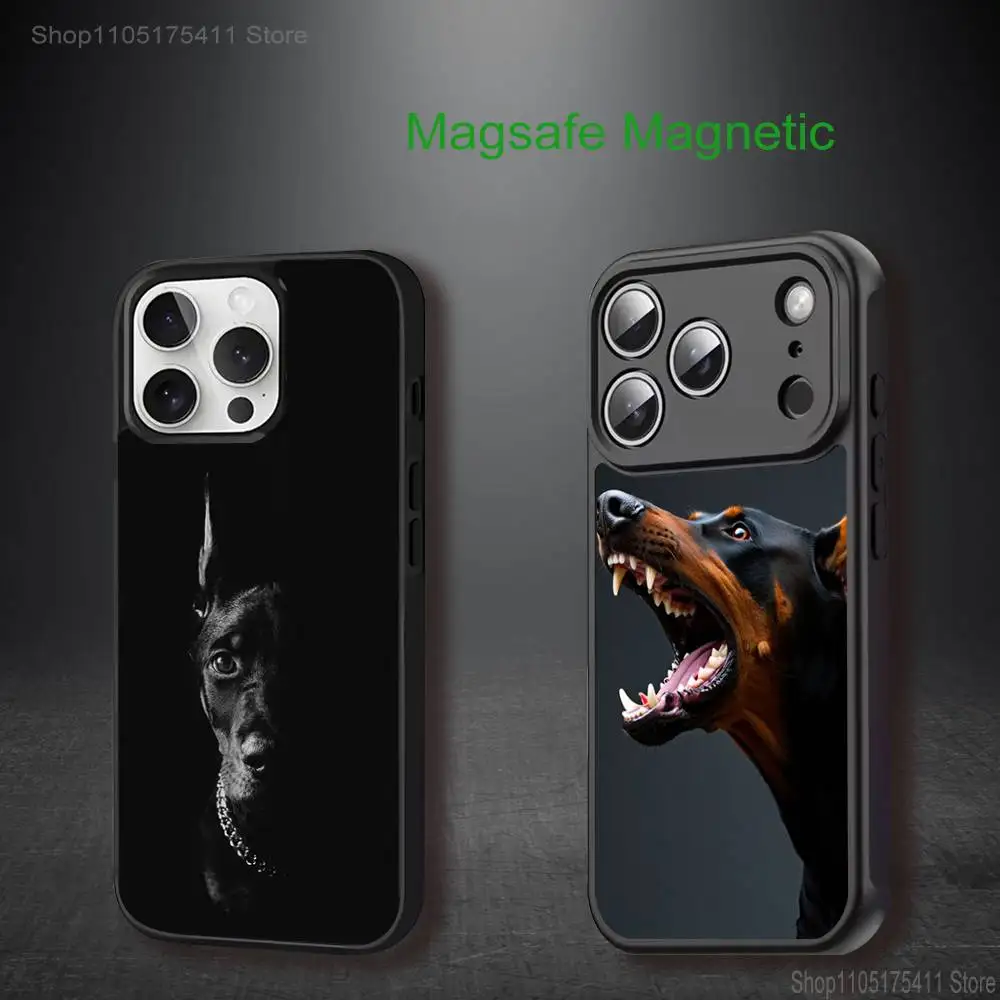 

Cool D-Doberman D-Dog Phone Case For iPhone 17,16,15,14,13,12,11,Pro,Max,Plus,Mini,SE4,E Magnetic Magsafe Wireless Charging