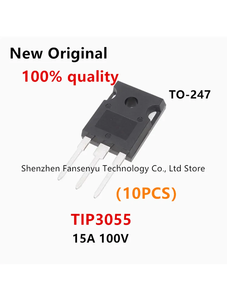 (10piece)100% New TIP3055 TO-247 15A 100V Chipset