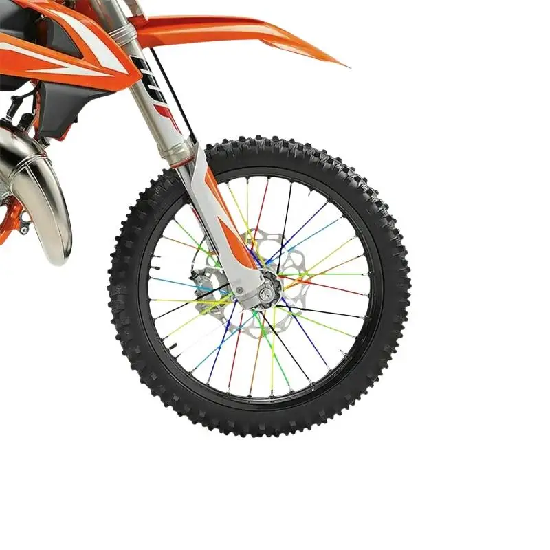 72PCS Colors Universal Dirt Bike Spoke Covers Motorcycle Wheel Rim Spoke Wrap Kit Protector For Motocross Bicycle