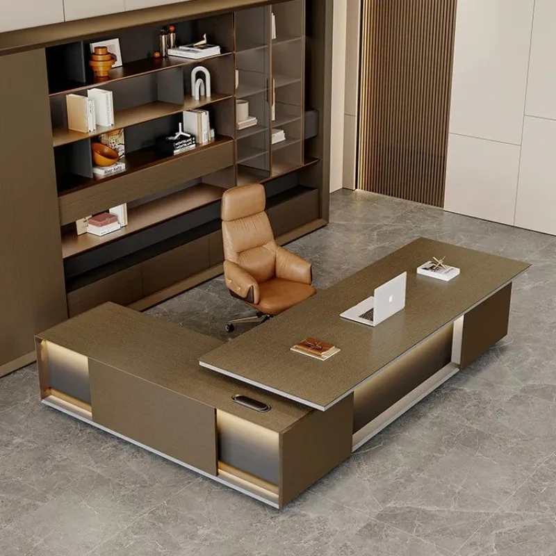 

Легкий роскошный стул, современный простой высококачественный президентский стол, офисная мебель, сочетание стола и стула
