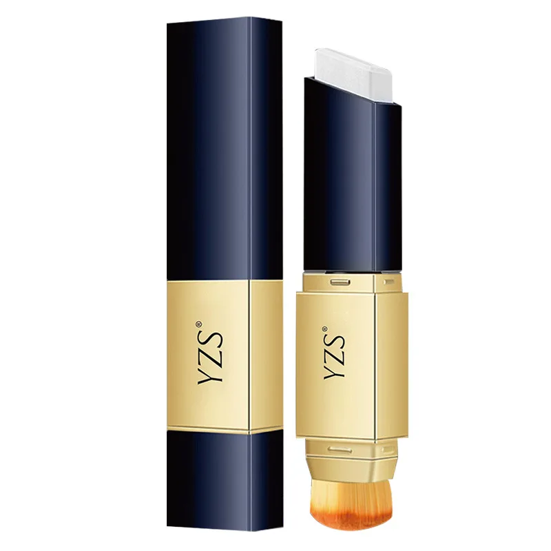 

YZS Facial Concealer Stick with Brush Double-headed Temperature Changed Foundation Brighten Moisturizing Spot Acne Cover Makeup