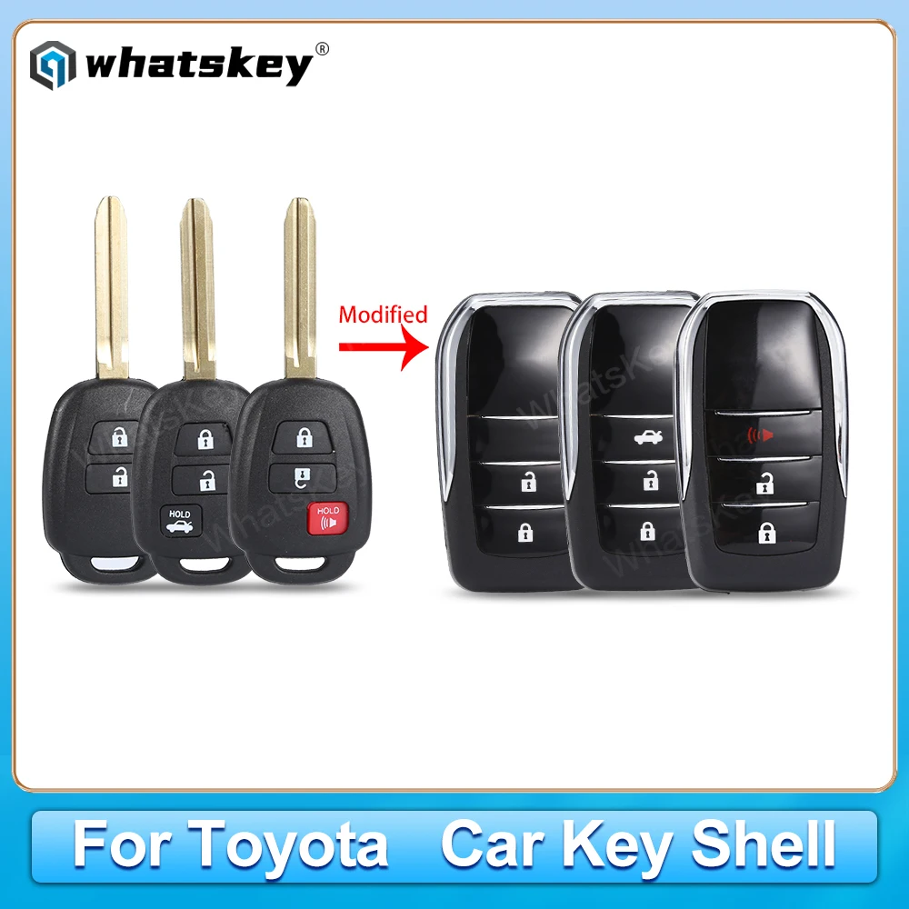 2/3/4 Button TOY43 Blade Modified Flip Folding Remote Key Shell For Toyota Reiz New Vios Camry Yaris Rav Corolla Crown Car key