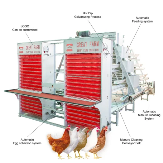 

Factory Directly Sell Fully Automatic A-Type 3-tiers Chicken Cage 3 Tiers Battery Cage Bird Cages Chicken Coop For Chicken Farm