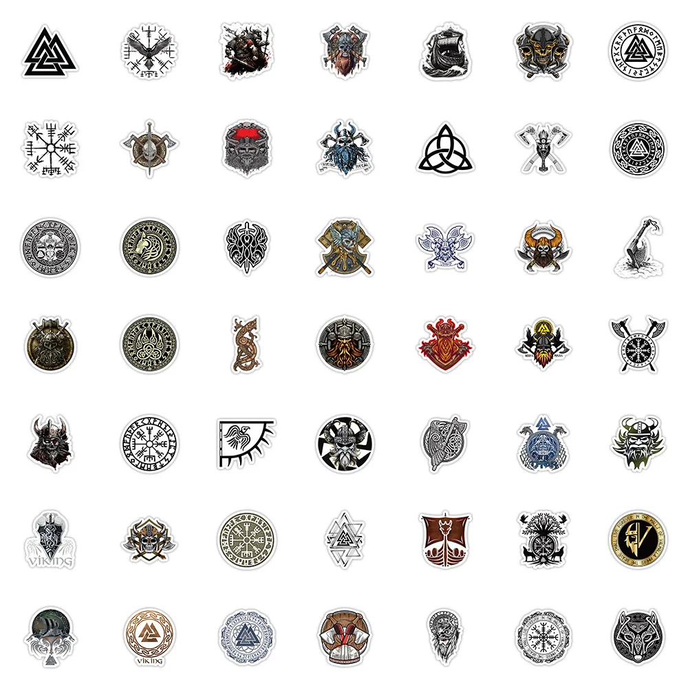 

10/50PCS Personalized cool Viking Logo Creative Decorative Graffiti Sticker DIY Skateboard Motorcycle Helmet Decal Kids Toy