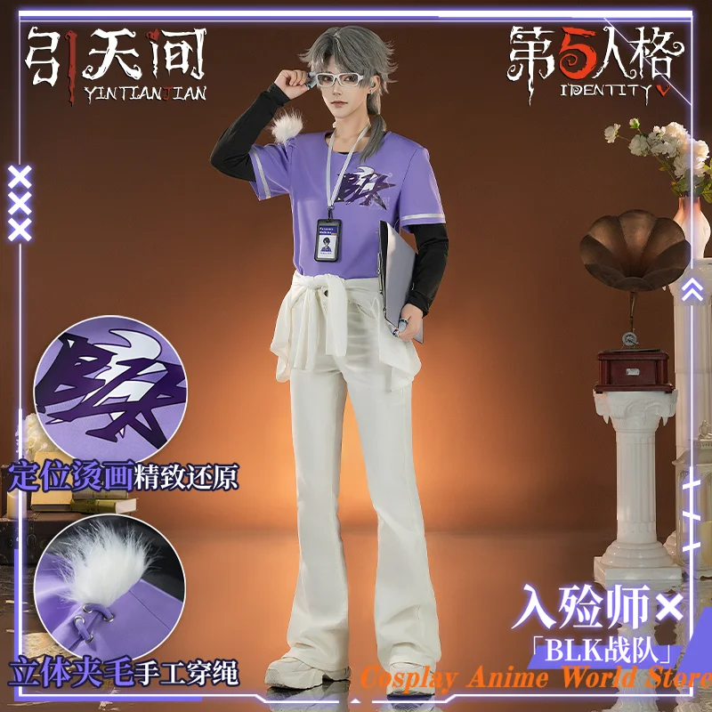 

In stock Identity V Aesop Carl Embalmer-BLK.AESOP Cosplay Costume Game Role Play Clothing Halloween Party festival Outfit
