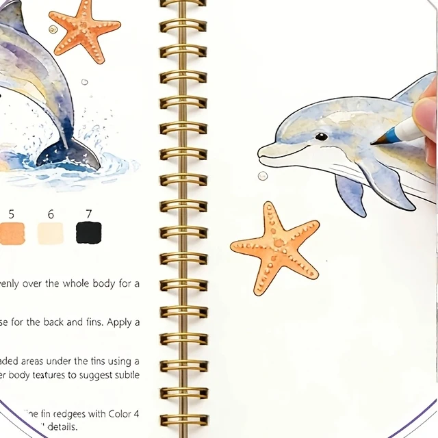 Premium Watercolor Beginner's Workbook-14 Sketches + 2 Color Mixing Guides Wood Pulp Watercolor Paper 200 Gms for Coloring Book 5