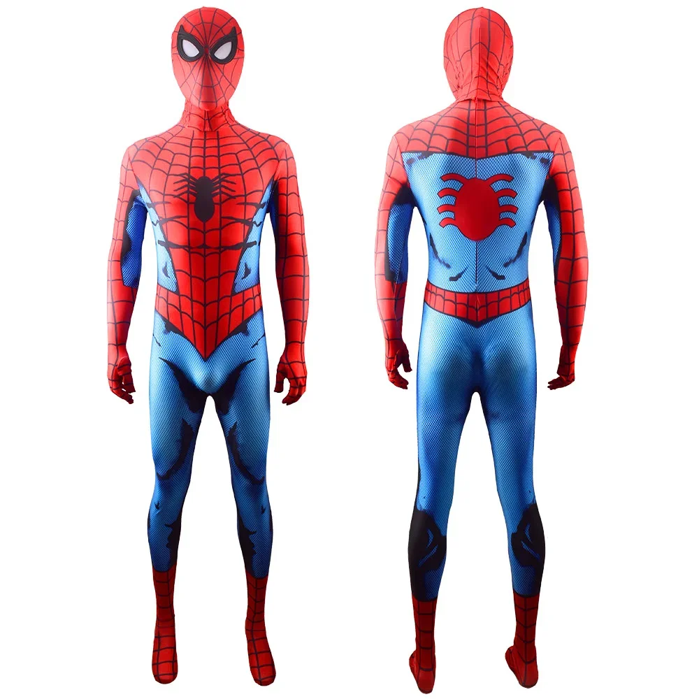 Klasyczny komiks Tomita kostium Spidermana Cosplay elastan kostium na Halloween komiks Tomita superbohater Zentai body dla dorosłych