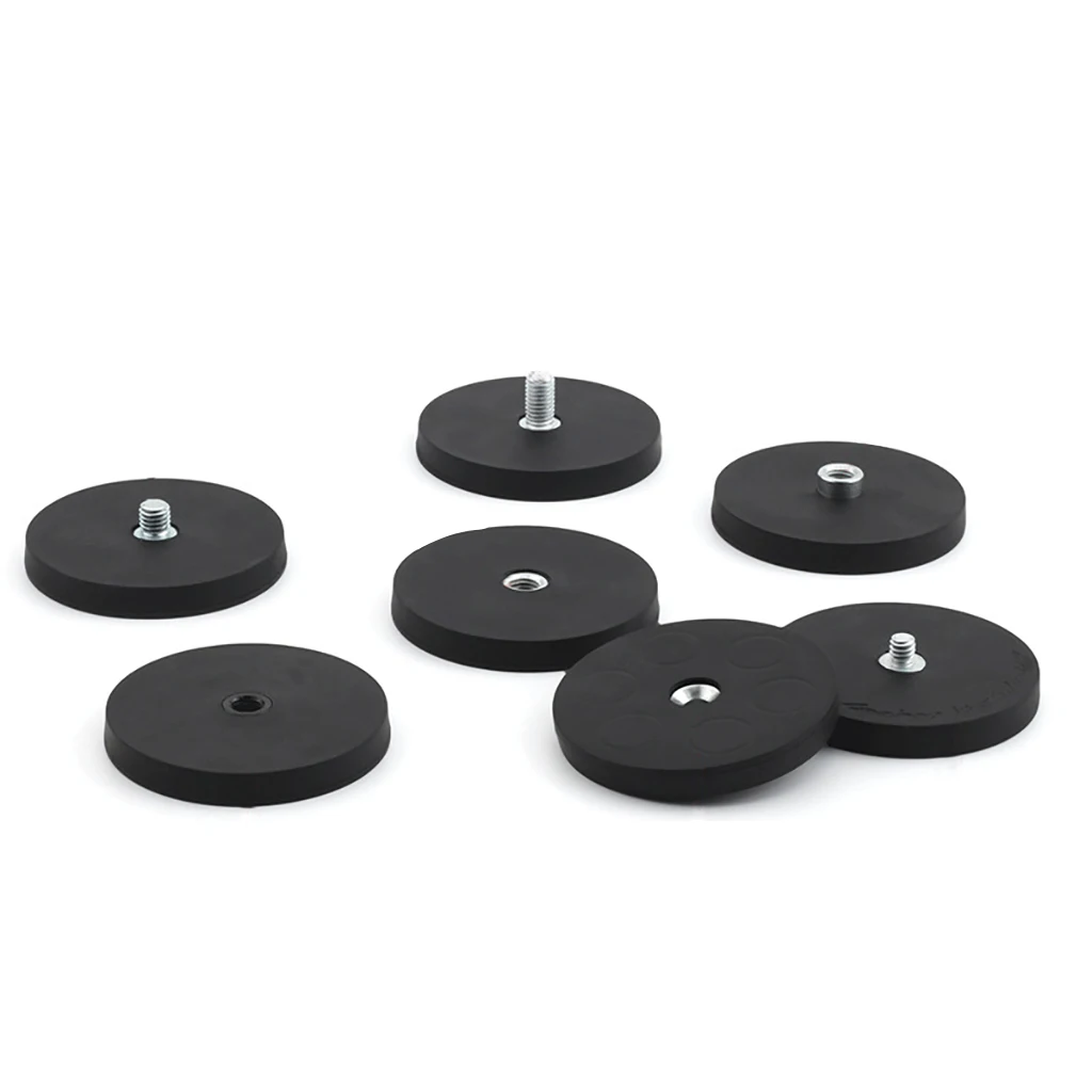 1x starker magnetischer Magnet, runde, gummibeschichtete Basis, D36 mm, 1/4 M4, M5, M6-Halterung für Spiegelreflexkamera, Autodach, LED-Lichtleiste, Halterung – Detail 9