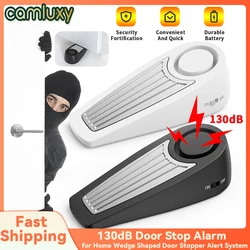 Camluxy 130dB Door Stop Alarm Portable Security Detection for Home Wedge Shaped Door Stopper Alert System Personal Defense