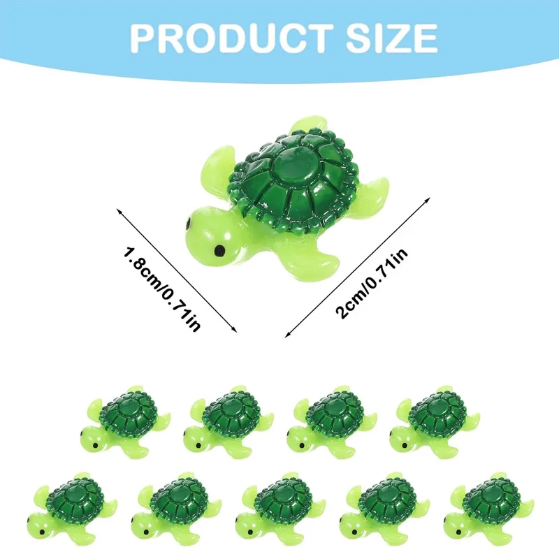 5/10Pcs Mini Resin Sea Turtle Figurines Miniature for Potted Plant Ornament, Micro Landscape DIY Home Craft Decoration Supplies