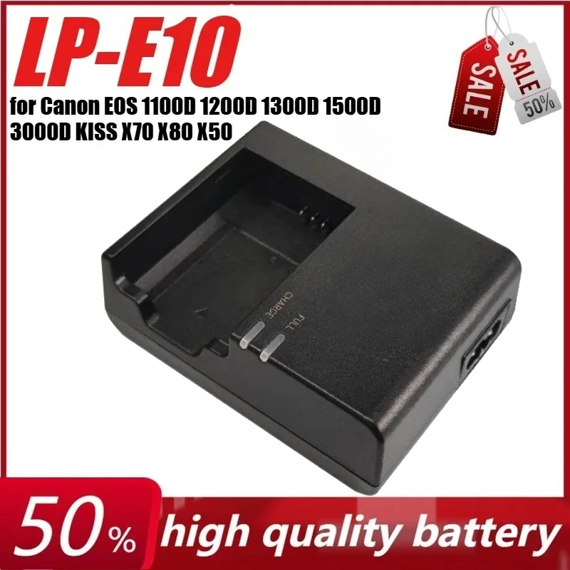 

LP-E10 Battery Charger for Canon EOS 1100D 3000D 1500D 1200D 1300D KISS X70 X80 X50 Rebel T3 T5 T6 LC-E10C