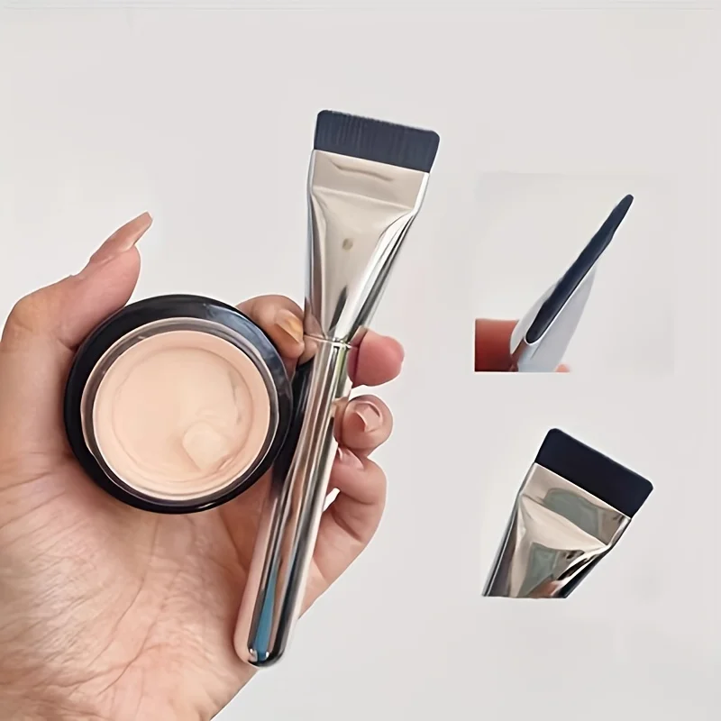 Brocha de base ovalada de fibra de nailon hipoalergénica ultra fina de 1 o 2 piezas, perfecta para contornear el rostro 2