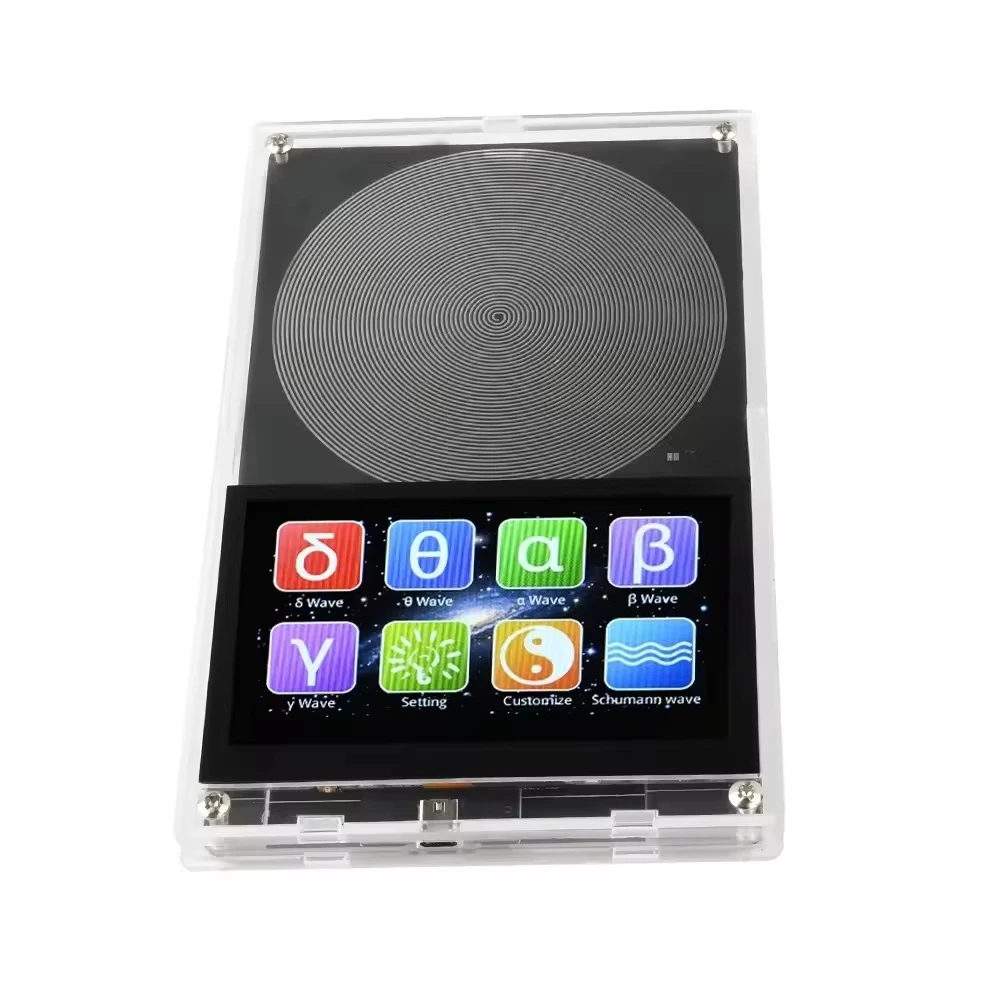 

DC 5V Schumann Wave Generator 0.01-99999Hz Precise Adjustable Frequency Signal Generator Micro USB Touch Screen Audio Resonator