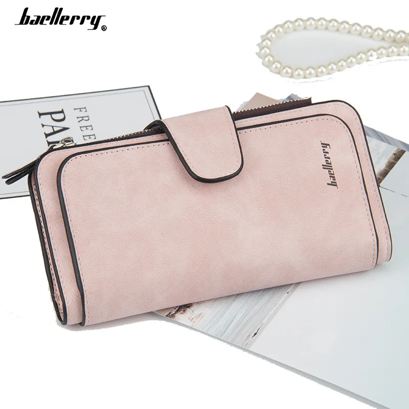 Baellerry High Quality Long Women's Wallet Buckle Multiple Card Slots Mobile Phone Bag Hand-held Bag Card Holders