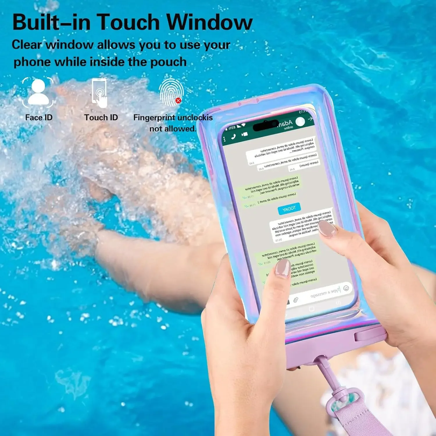 

Водонепроницаемый чехол для мобильного телефона Symphony: герметичный чехол для плавания, дайвинга и рафтинга с функцией сенсорного экрана