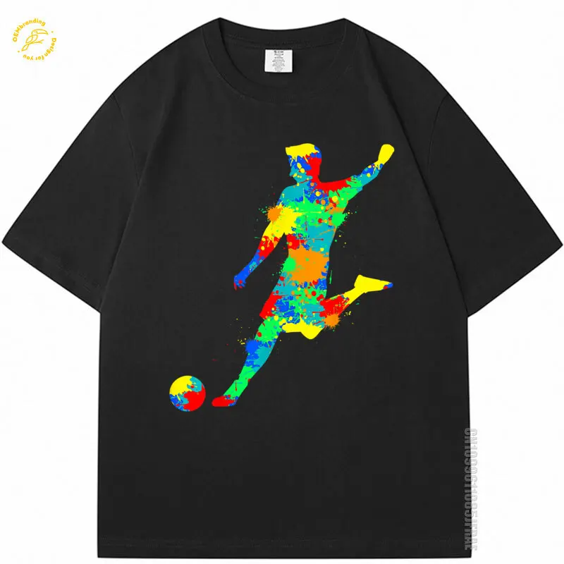 

Soccer Player Graphic Print Tops Men Youth 2025 Hot Tee Oversized T-Shirt Original T Shirts Luxury Brand Tshirts Mens Clothing
