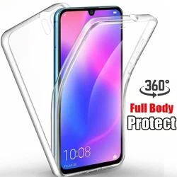 360 Ganzkörper abdeckung Silikon hülle für Oppo A58 A56 A55 A54 A53s A38 A36 A18 A17 A16 A58X Reno 5Z 6Z doppelte transparente Abdeckung