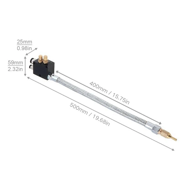 AC88-Atomizing Coolant Lubrication Spray System 400Mm,Sprayer Metal Hose For Cutting/Engraving/Cooling Machine