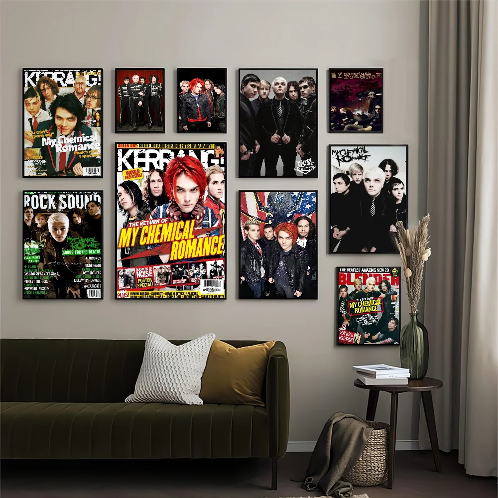 My Chemical Romance Band DIY Sticky Poster Fancy Wall Sticker For Living Room Bar Decoration Wall Decor