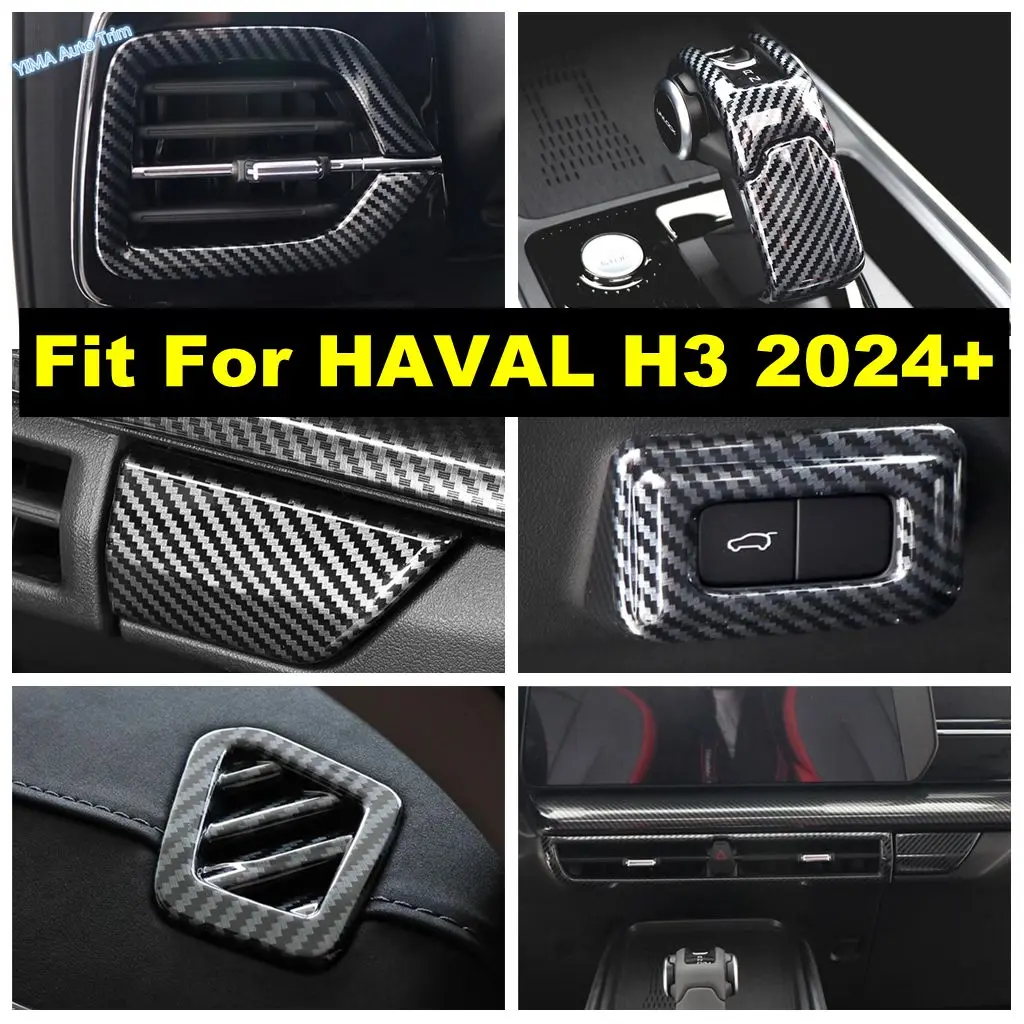 

Auto Dashboard Air AC Conditioning Outlet Vent / Gear Shift Head / Glove Box Panel Cover Trim Accessories For HAVAL H3 2024 2025