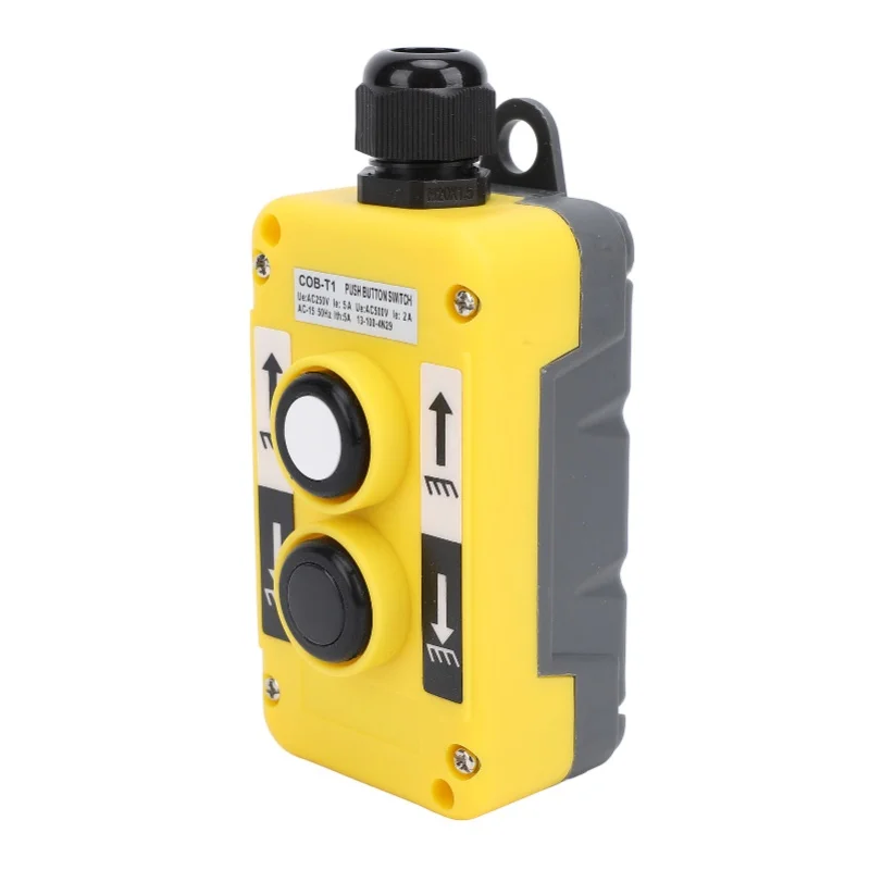 Electric Hoist Crane Pushbutton Switch Rainproof For Industrial Up Down Driving AC250V 5A 500V 2A COB-T1