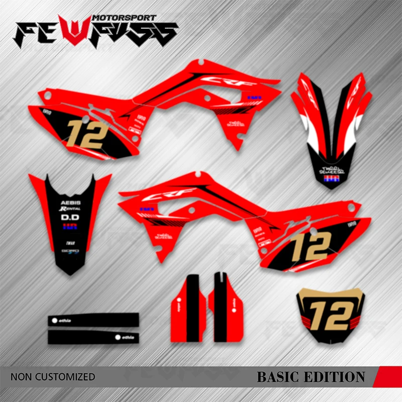 

Fewfuss For Honda CRF 450 450R 2017 2018 2019 2020 CRF450 Graphics Decals Stickers Kits CRF 250 CRF250R 2018 2019 2020 2021