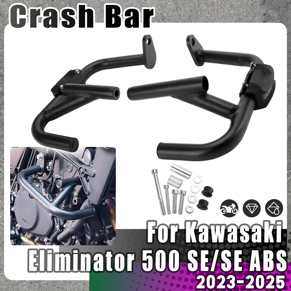 

Engine Guard Highway Crashbar Frame Protector For Kawasaki Eliminator 500 SE ABS 2023-2025 Motorcycle Black Guard Bumper
