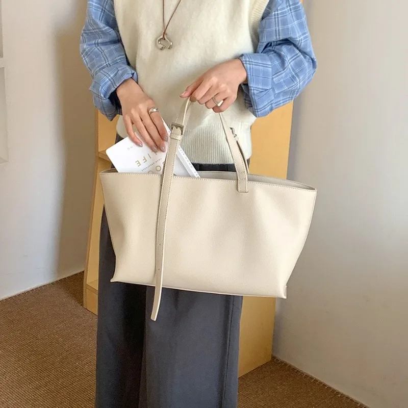 

Casual soft tote bag, women's PU leather shoulder bag, 2025 new high-quality handbag and wallet, large shopping bag