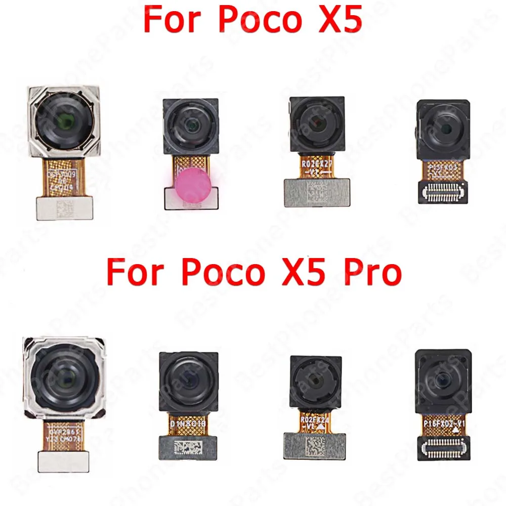 

Задняя фронтальная камера для Xiaomi Mi Poco X5 Pro, задняя сторона, фронтальная Селфи, задняя камера, модуль, запасные части