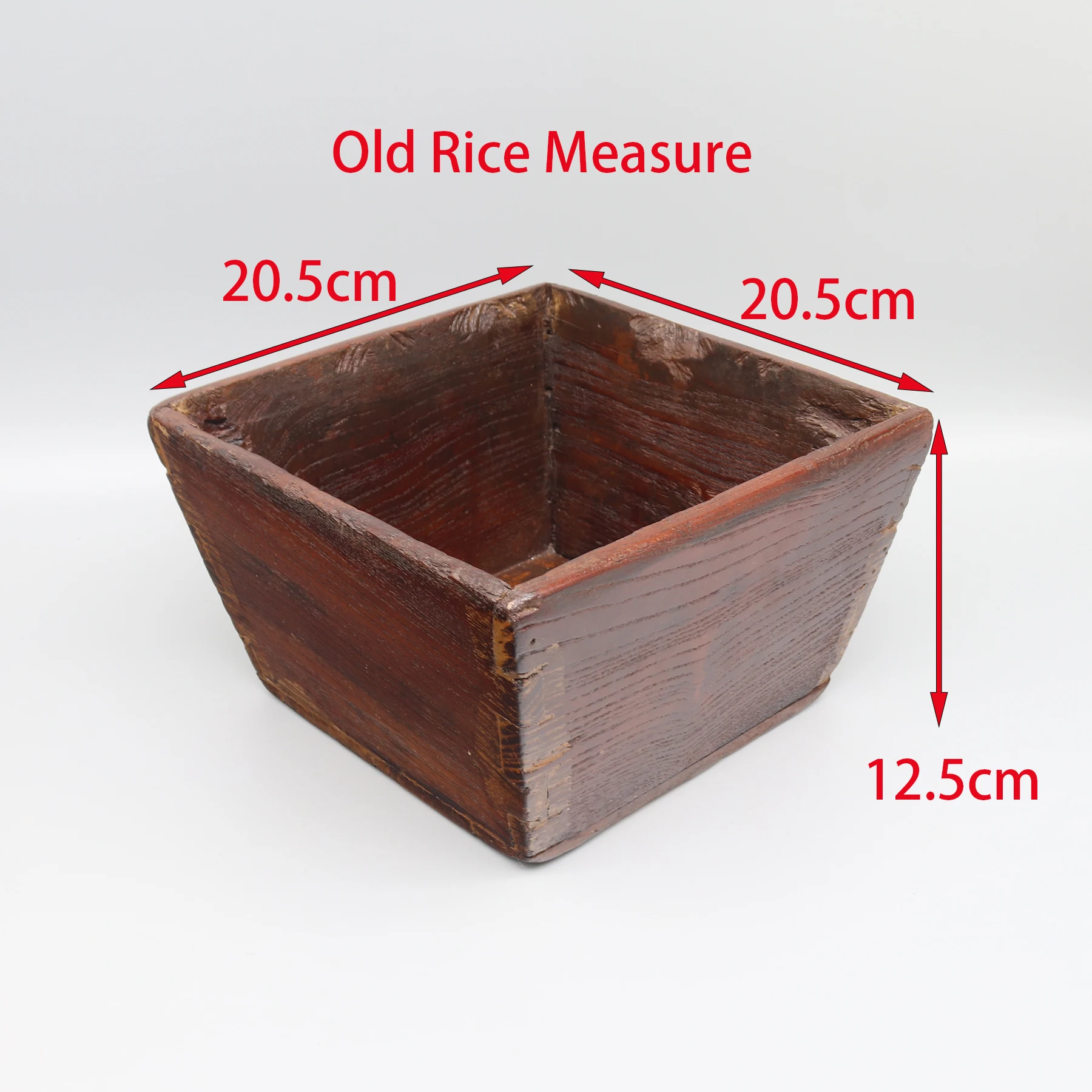 Old Wooden Holder, Antique Rice Measure, Stationery Holder, Plant Holder