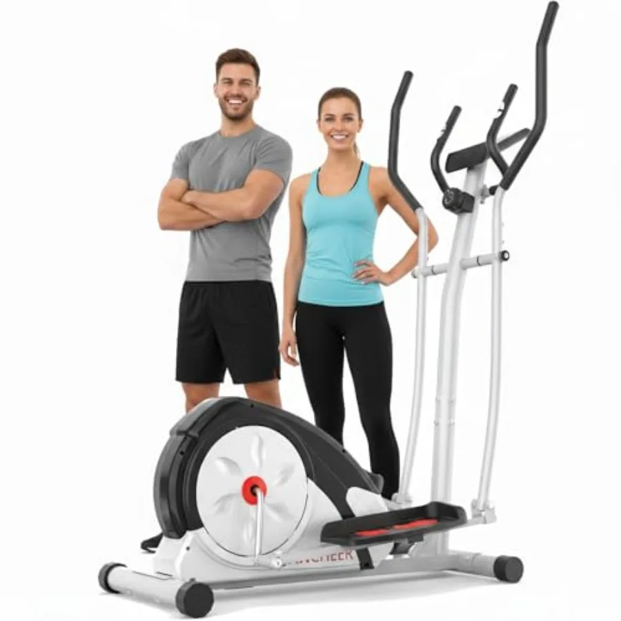 

Home Gym Elliptical Exercise Machine Ultra-Silent Magnetic with 8 Resistance Levels Control and Pulse Rate Grips LCD Monitor Ma