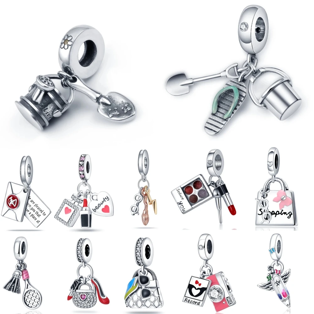 2024 Bestselling Classic Fashion Lipstick Handbag Pendant Fit Pandora Original DIY Women's Festival Party Accessories Gift