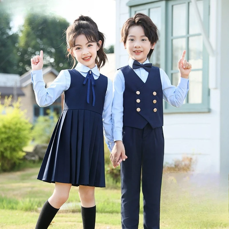2025 school uniform set for boys and girls college style Children's  performance costume class uniform kin dergartenuniform