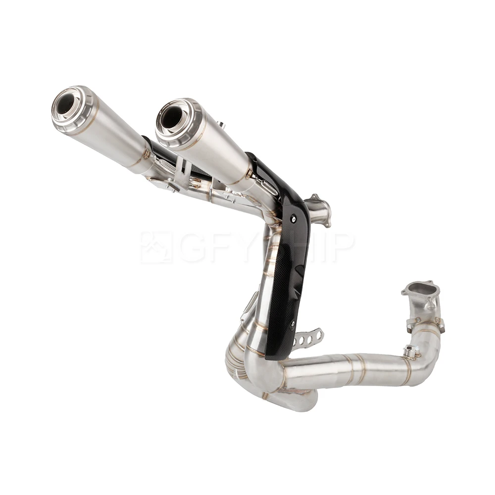 

Выхлопная система Slip-on High Mount с патрубком-коннектором под сиденьем для мотоциклов Ducati Streetfighter V2 2022-2024