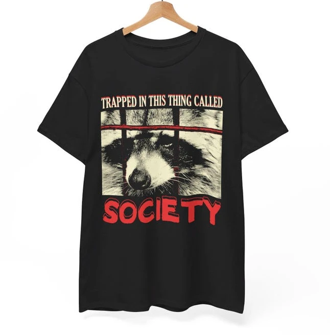 

Модная футболка с принтом «Сохральский енот», новый стиль, мужская повседневная свободная футболка унисекс с короткими рукавами, уникальная одежда с рисунком енота