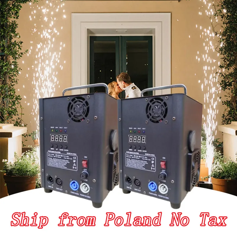 

No Tax EU 2pcs 600W Cold Spark Machine DMX512 Remote Control Stage Effect Machine Fire Work Machine for DJ Wedding Disco Parties