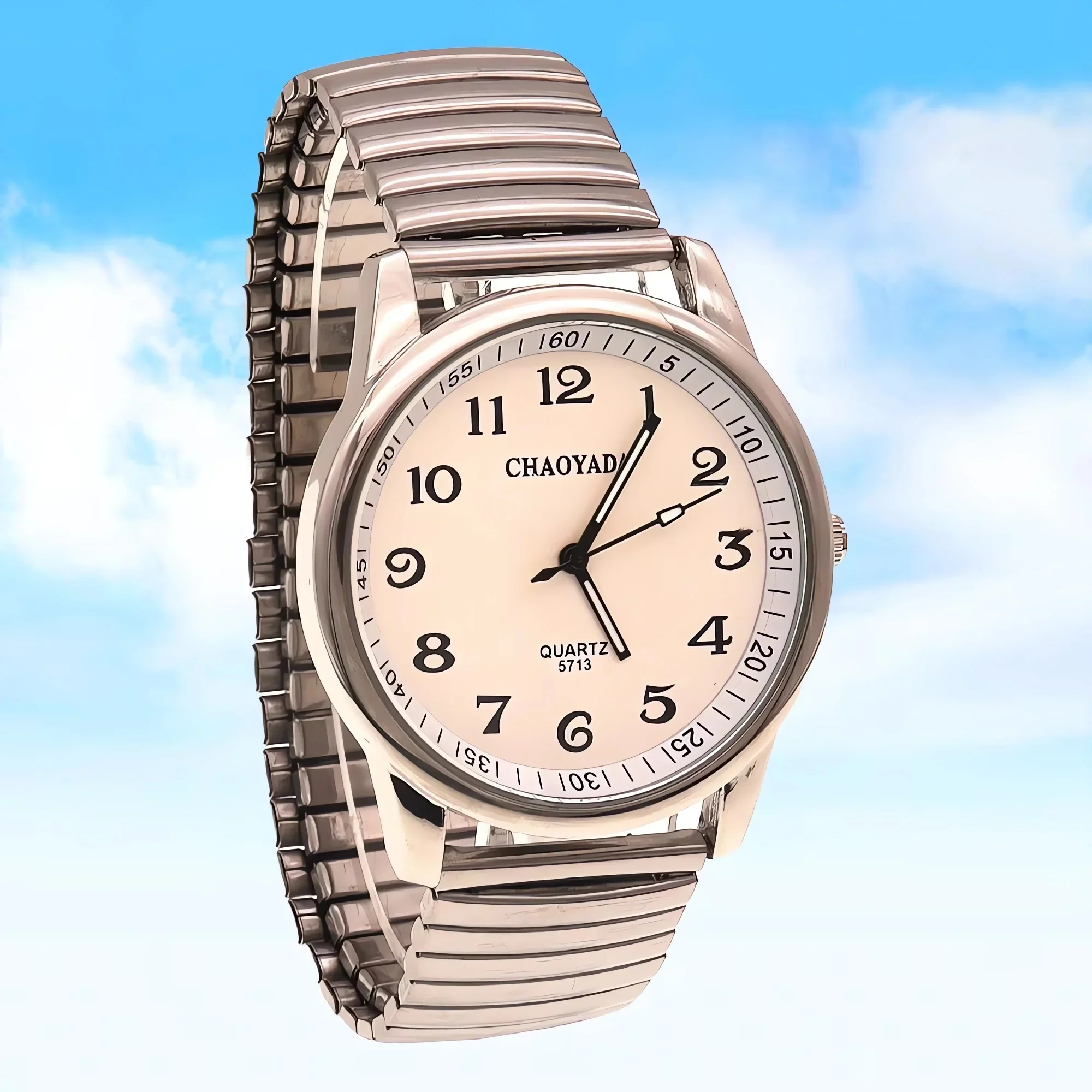 Unisex Large Digital Electronic Watch with Flexible Strap Simple Design Old-Fashioned Wristwatch for Couples Men And Women