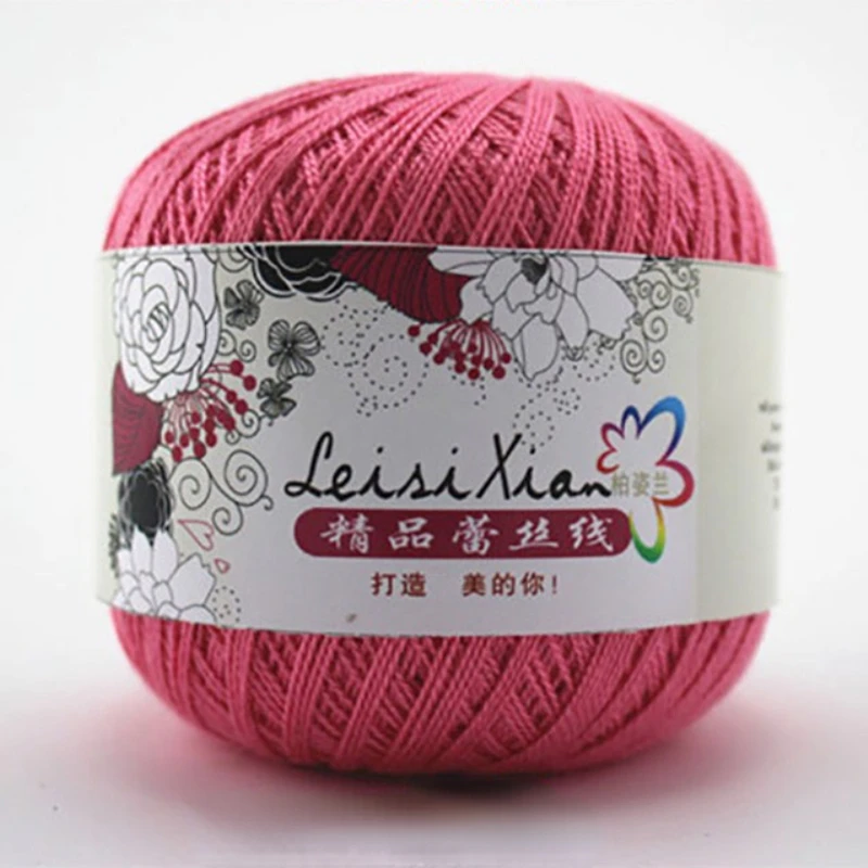 50g 8 # Lace Thread Knitting Yarn Crochet Wool DIY Slippers Jacket Scarf Material Woven Spring Summer Pure Cotton Thread Gift