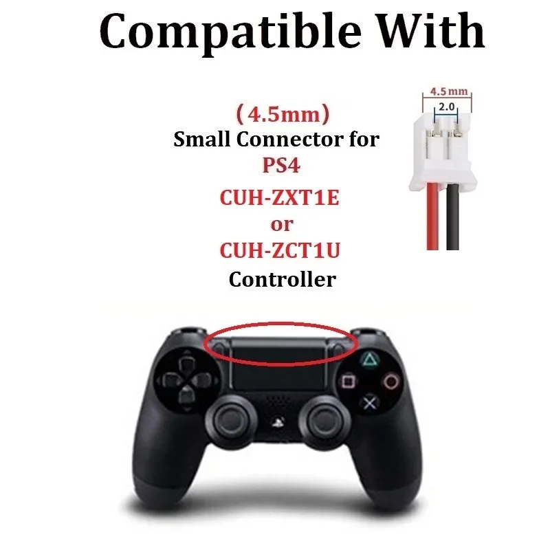 KCR1410 2000mAh 3.7V Li-ion Rechargeable Replacement Battery with 4.5mm Plug for Sony PS4 CUH-ZCT1E CUH-ZCT1U Controller