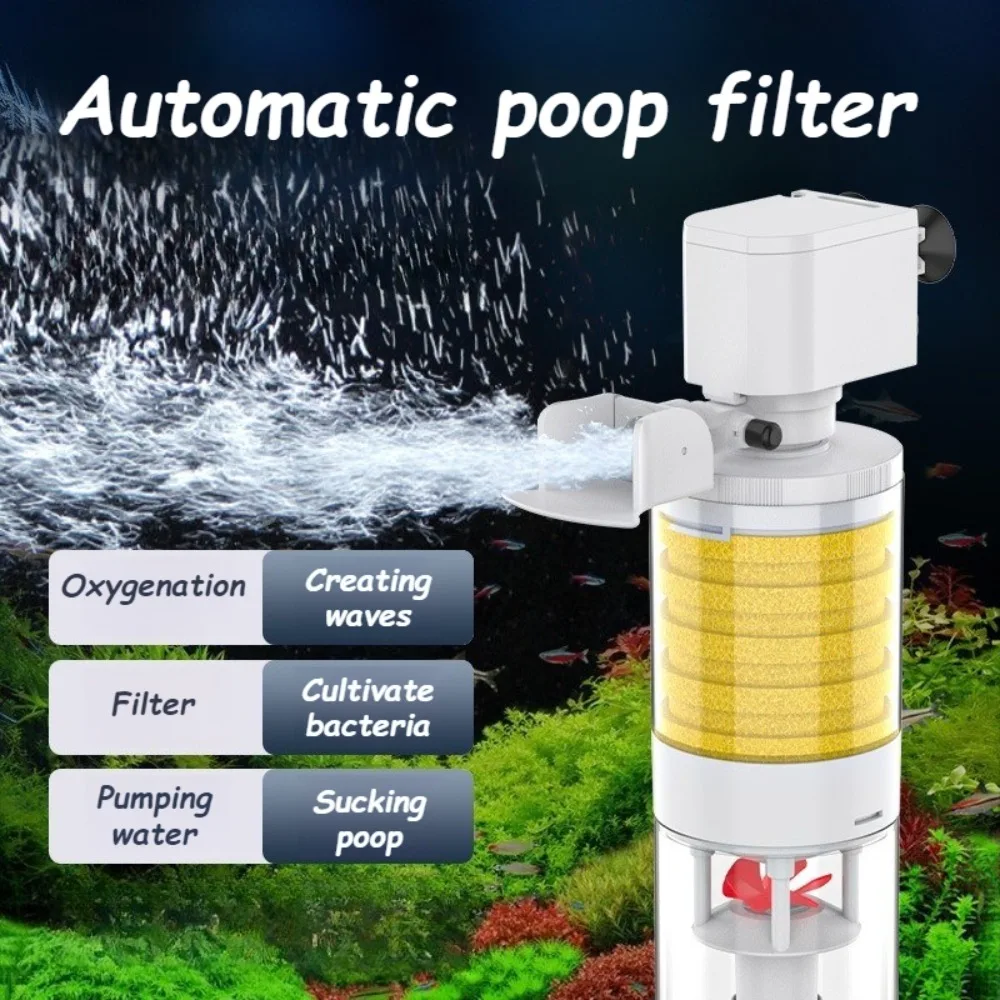

Fish Tank with Built-in Filter Oxygenation and Wave Making Fish Tanks Feces Collection Separator Multiple Filtering Pet Supplies