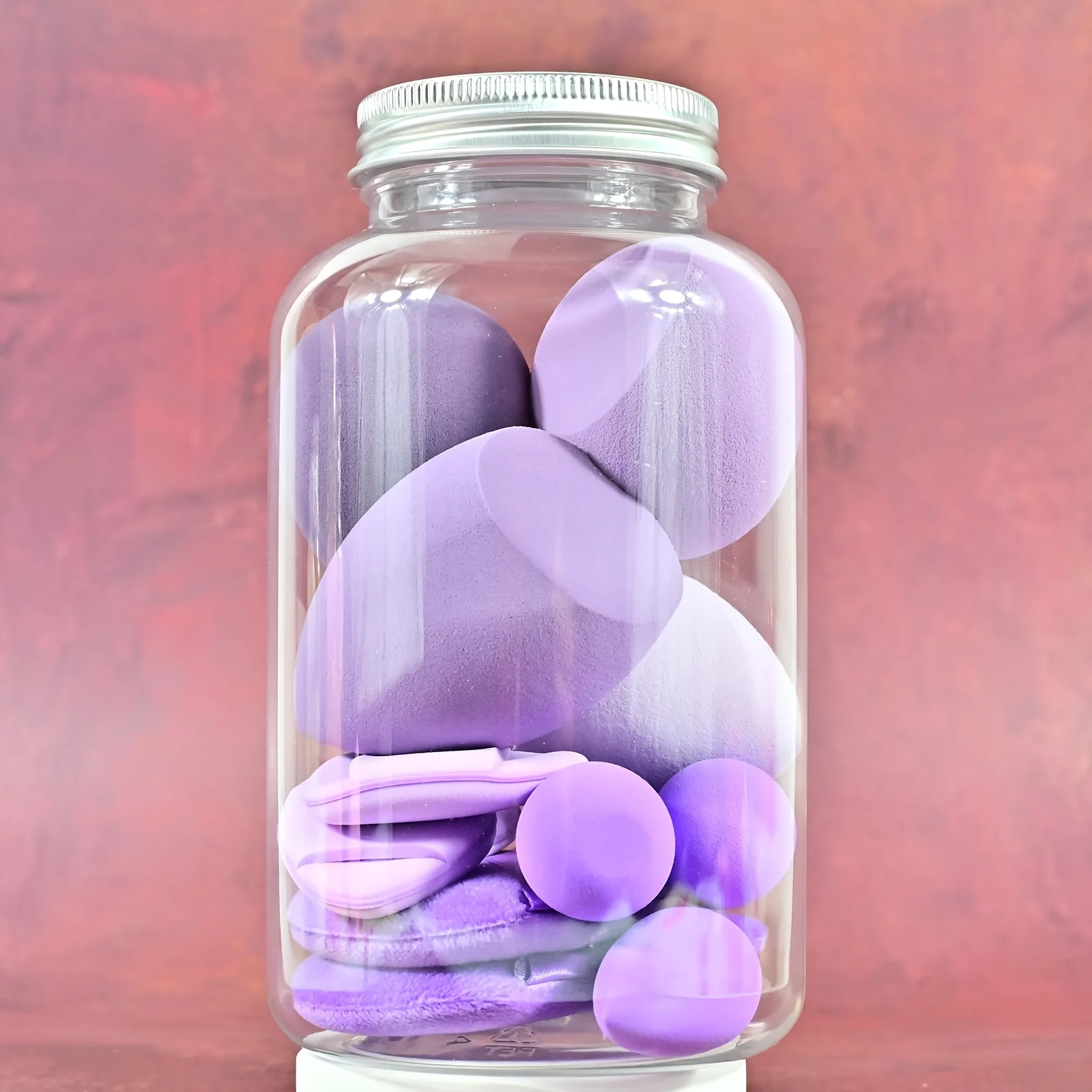 طقم إسفنجة مكياج احترافية مكون من 12 قطعة - 2 مروحة و4 بيض و3 أصابع + 3 خلاطات صغيرة |   كريم أساس ناعم خالٍ من اللاتكس لجميع أنواع البشرة