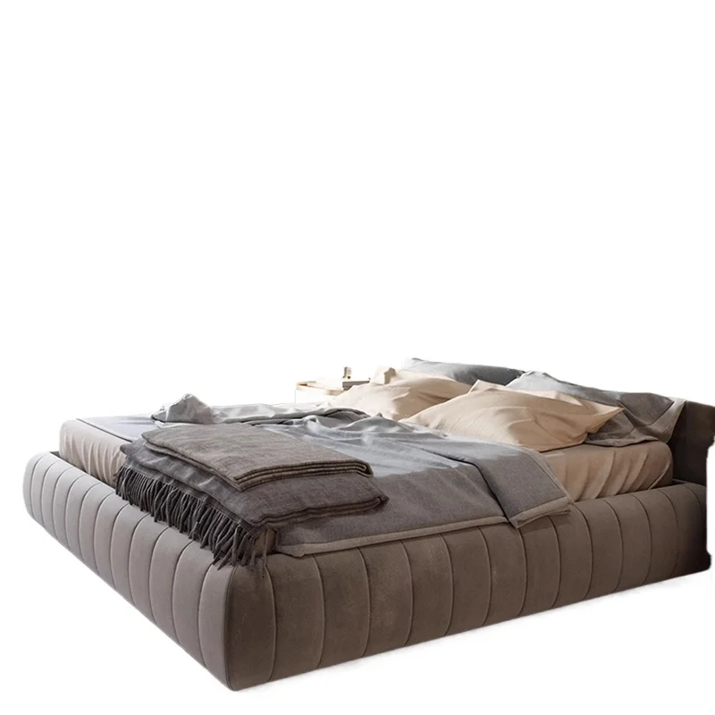 Modern bedroom furniture simple luxury double king cloth bed soft bed, suitable for master bedroom or hotel home use
