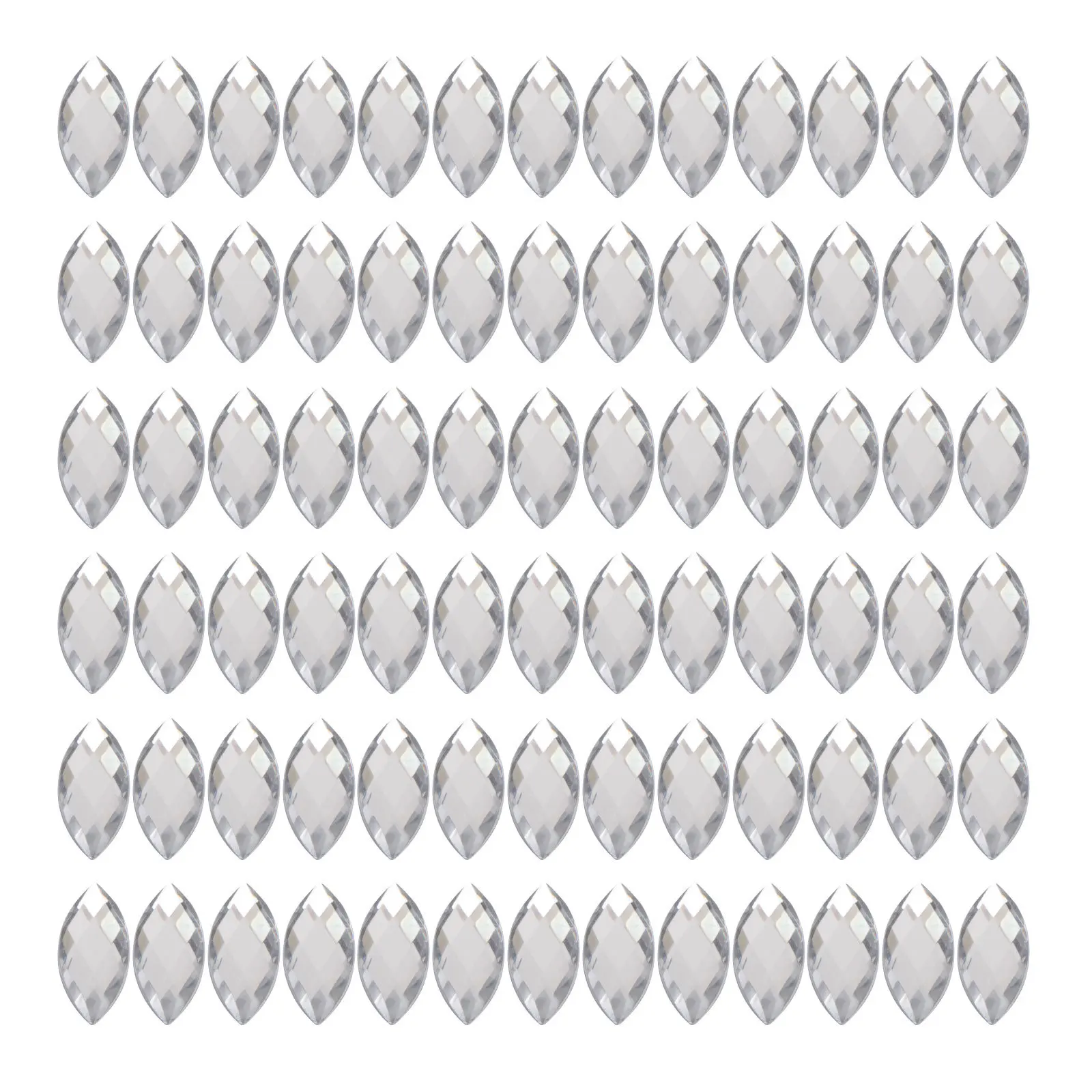 200 قطعة من أحجار الراين الماسية الأكريليك غير المسامية على شكل عين مسطحة القاع DIY عصا الحفر الزجاجية الكريستالية مواد الخياطة #2