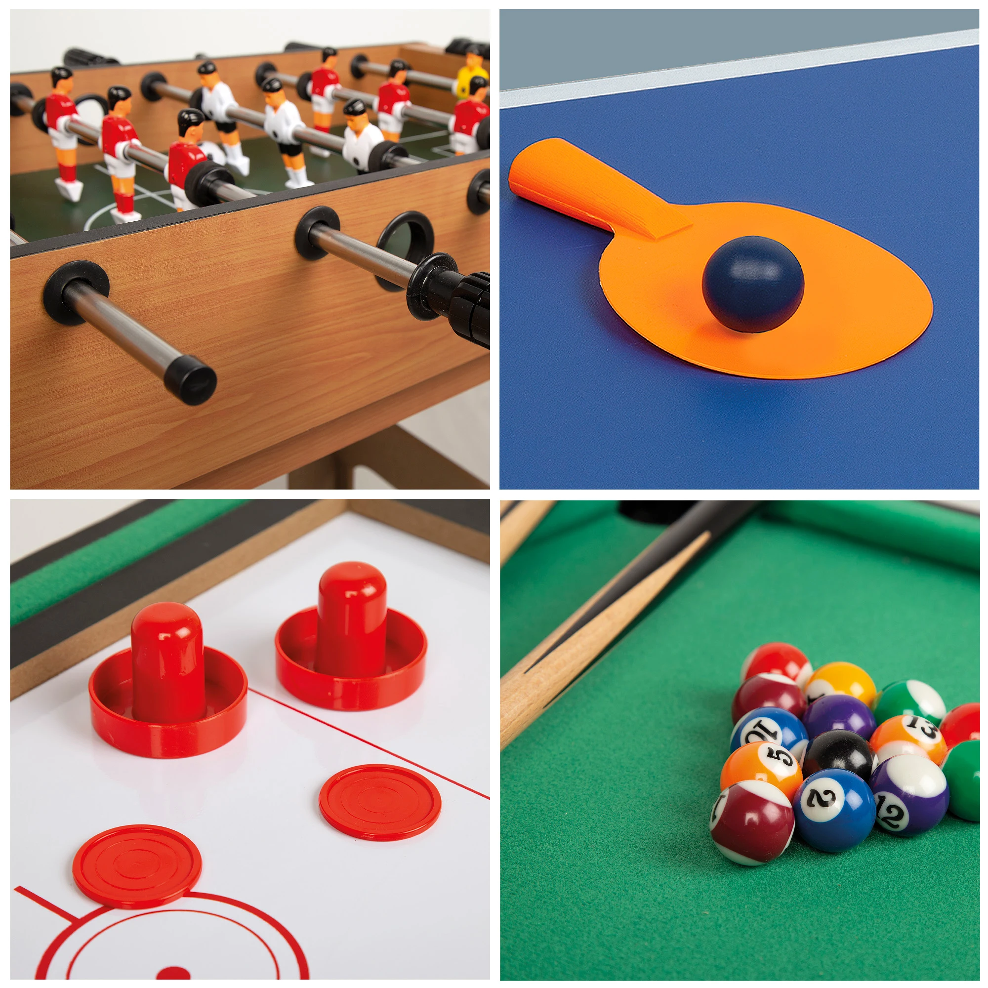 CB Games 4-in-1 multi-game table for kids, table tennis, hockey, soccer, board game, children's toy, family Games, from 6 years old, children Christmas gifts image 3