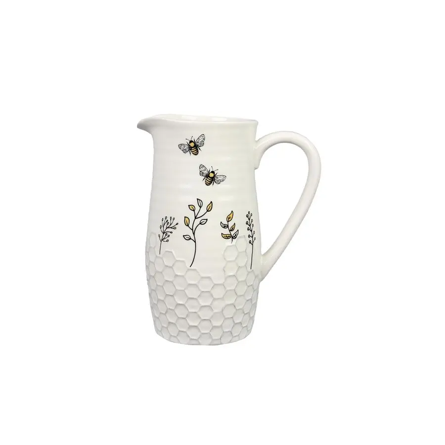 

Inc Honey Bee Ceramic Water Pitcher Vase,Bee Farmhouse,Rustic Decor for Kitchen,Dining Accessories,8 Inch