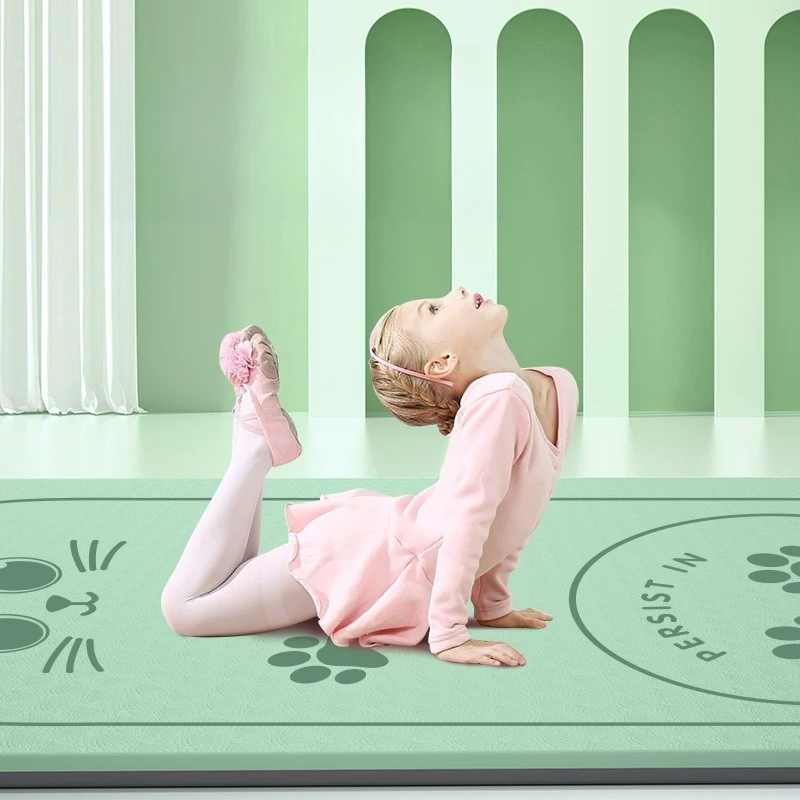 

Children's Professional Yoga Mat - Extra Thick Quiet Floor Cushion for Exercise, Non-Slip Home Workout Pad with Carry Handle