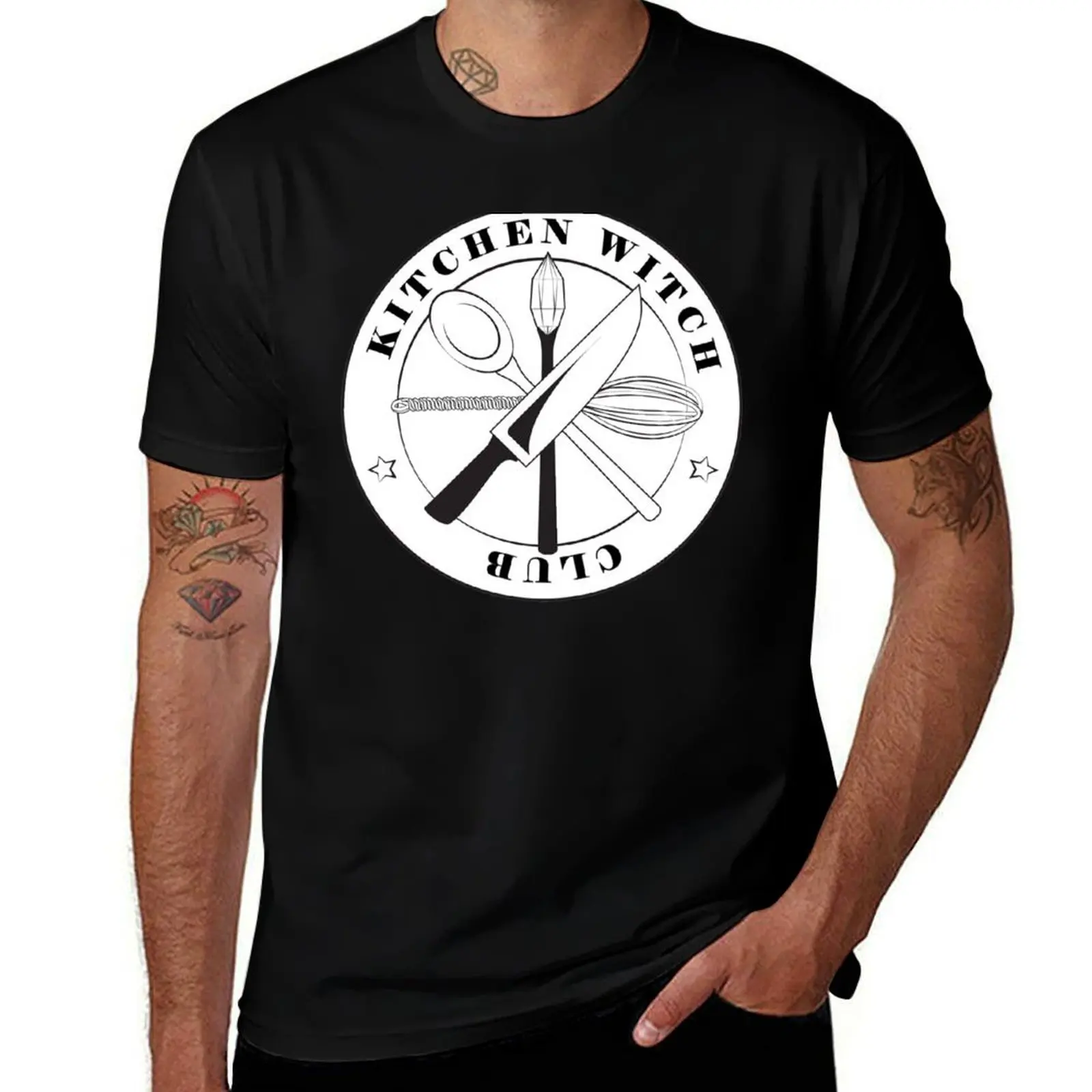 Kitchen Witch Club Logo T-Shirt Minimalist Graphic Tee Shirt