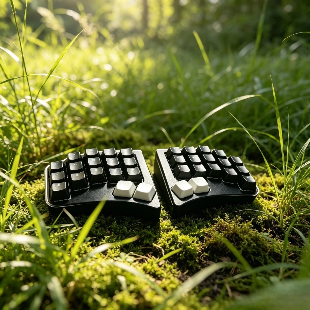 Dolphin34 Wireless Bluetooth Split Keyboards Ergonomics Dual Mode Tilt Angle Wird Keyboards 3D Printing ZMK/Vial Gaming Keyboard