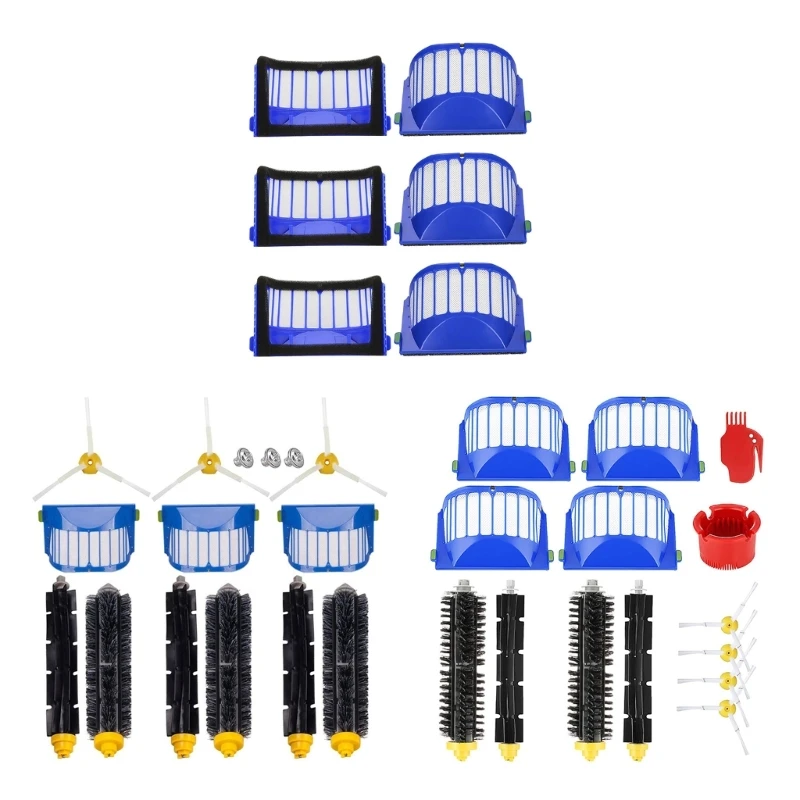 M2EE กรองสำหรับ IrobotRoomba 600 Serie 610/618/614/620/645/650/651/655/660/552/564/585 เครื่องดูดฝุ่น Beater แปรงด้านข้าง